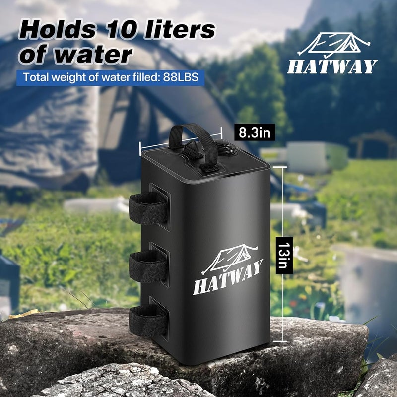 Hatway Canopy Water Weight Bag,88 LBS Water Tent Weights Set of 4 Leg Weights for Pop Up Canopy,Gazebo,Canopies,Tent-4 * 10L-Black - Image 3